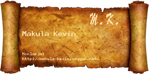 Makula Kevin névjegykártya